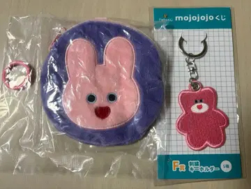 mojojojo 가챠 얼굴 파우치 토끼 복권 자수 키링 곰