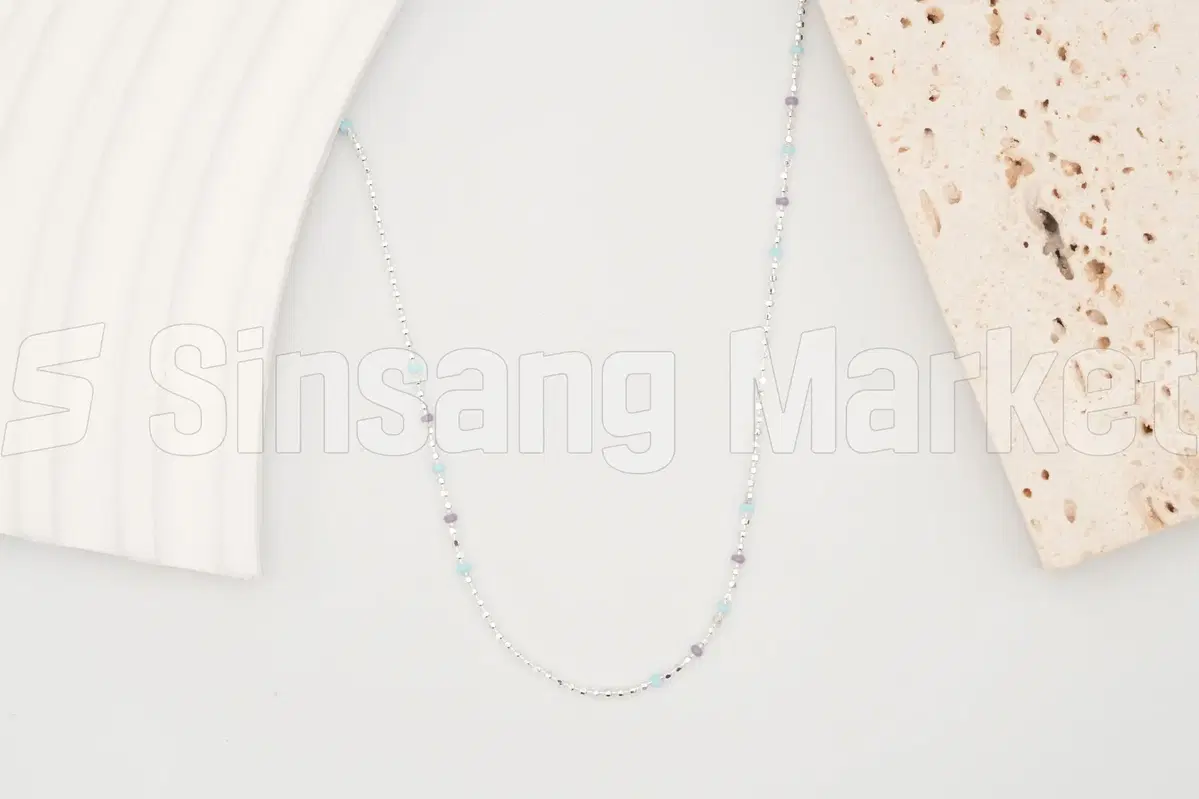 [빠른발송] 코엠 실버925 블루 기본 컬러 목걸이