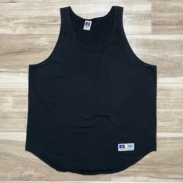 XL 90s 러셀 하이 코튼 탱크탑 블랙 US