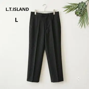 [ 택 포함 미사용 ] L.T.ISLAND 슬랙스 팬츠 차콜 그레이 L