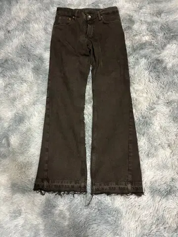 ZARA 플레어 핏 데님 팬츠 브라운 빈티지 가공