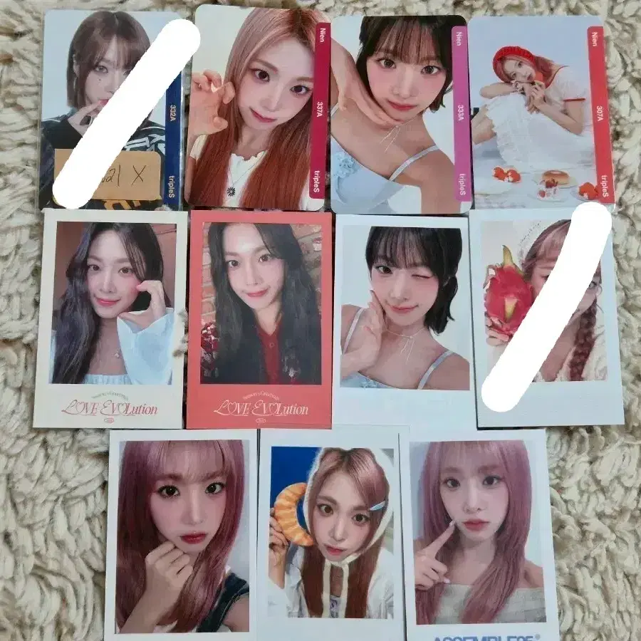 트리플에스 니엔 포토카드 포카 앨범 오브젝트 옵젝 콘서트 실물 모음 일괄 특전 미소녀즈 깨어 24시그 vip 딸기 vv 비비 비저너리비전 aa337 bb333 aa307 d332