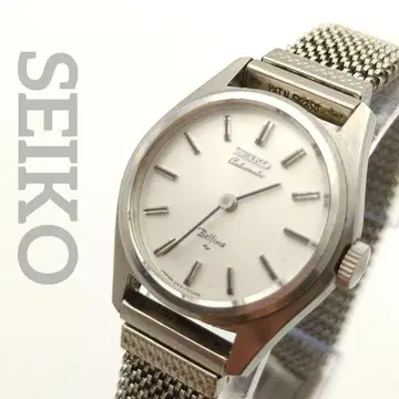 작동품 SEIKO 벨피나 자동 와인딩 여성용 손목시계 실버