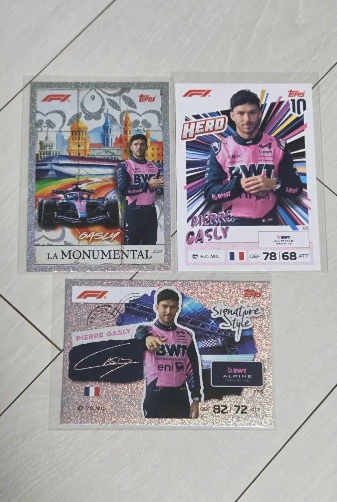 f1 에프원 2026 탑스 터보 어택 카드 피에르 가슬리 일괄