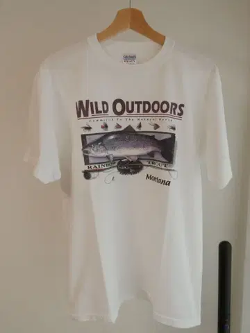 GILDAN WILD OUTDOORS 티셔츠 화이트 M