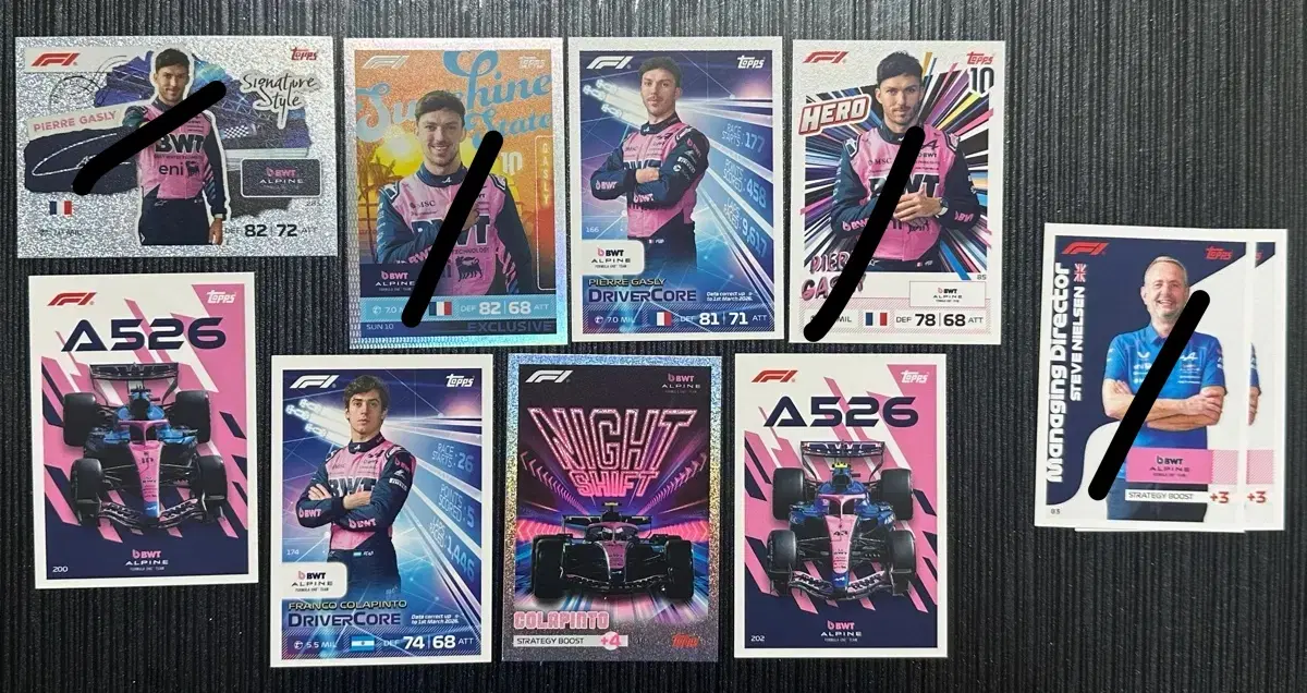 2026 F1 Topps 탑스 터보 어택 알핀 피에르 가슬리, 프랑코 콜라핀토