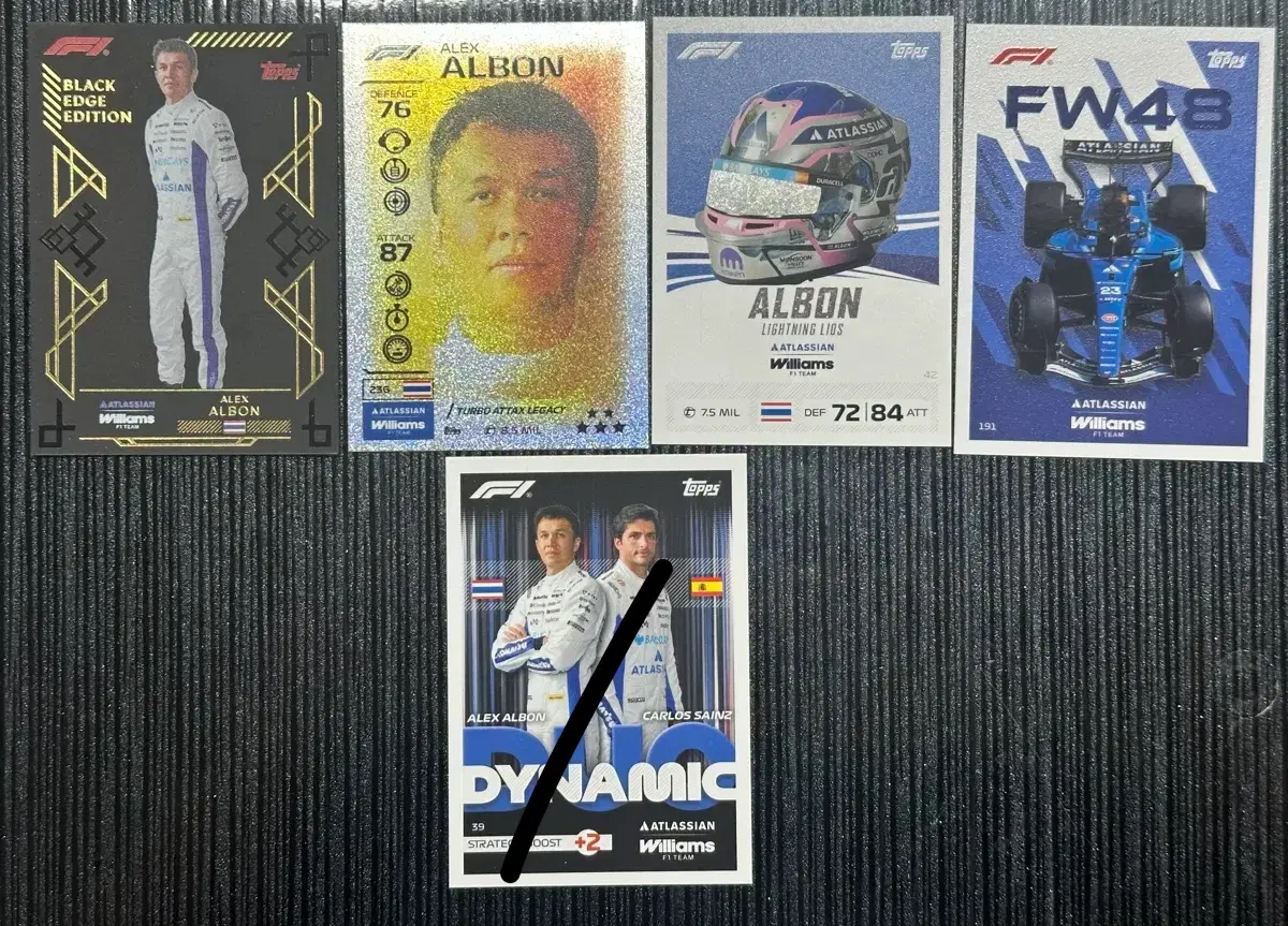2026 F1 Topps 탑스 터보 어택 윌리엄스 알렉스 알본 블랙 엣지 카드