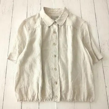 MARGARET HOWELL 마가렛호웰 린넨 둥근 카라 블라우스