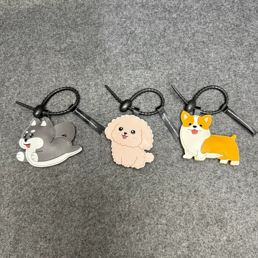 강아지 키링 3종 세트 백참