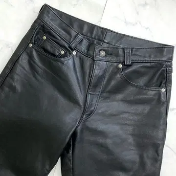 Schott 600 남성용 가죽 팬츠 스트레이트 지퍼 플라이 각인 32