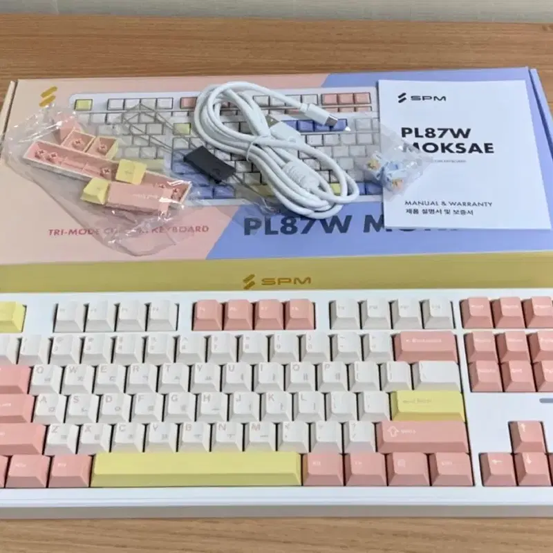 SPM PL87W 키보드_저소음 목새축