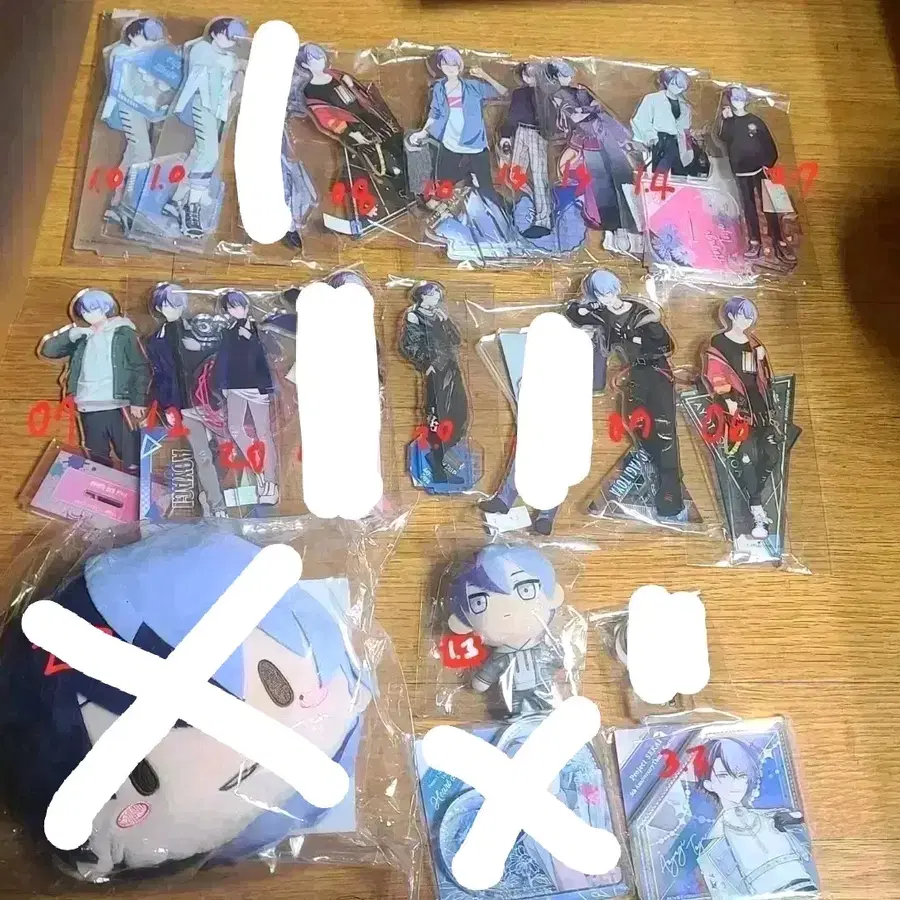 프세카 토우야 아크릴 얼굴 파우치 코롯토 감사제 블럭 누이 등