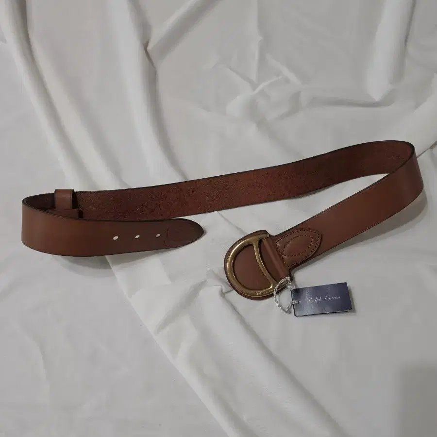 [s] [미사용] Ralph Lauren 랄프로렌 빈티지 여성 레더 벨트 (택 포함) 통가죽 가죽 벨트