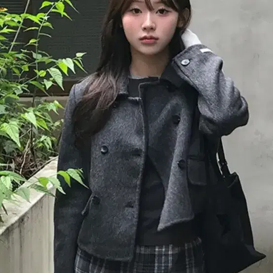 미니포에 - 루베 핸드메이드 숏 자켓 point wool