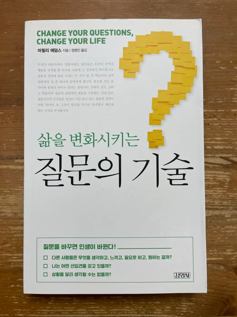 삶을 변화시키는 질문의 기술 - 마릴리 애덤스