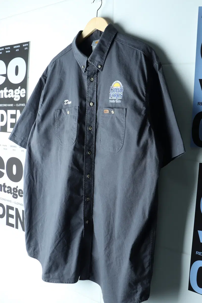 (2XL-3XL) 칼하트 반팔 카라 티셔츠 USA 워크셔츠-H35980