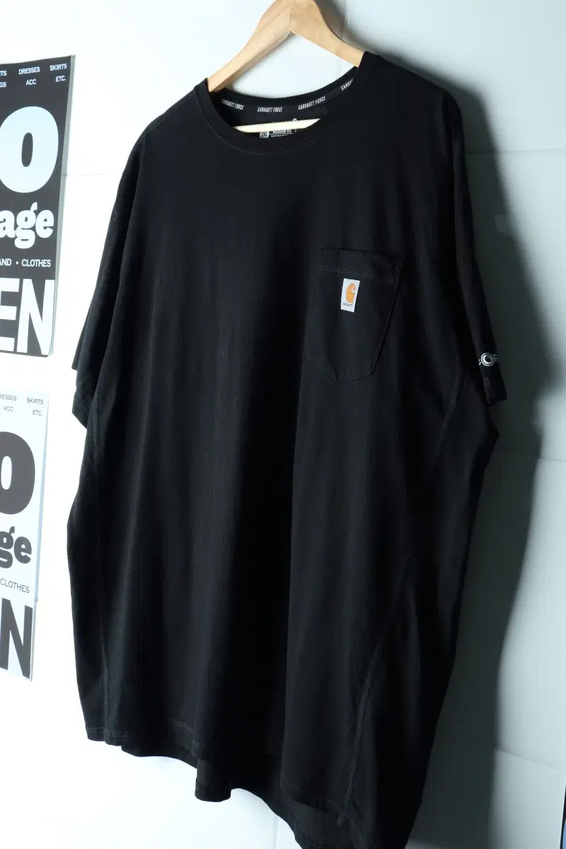 (2XL-3XL) 칼하트 반팔 티셔츠 USA 블랙 원포켓 포스-H35987