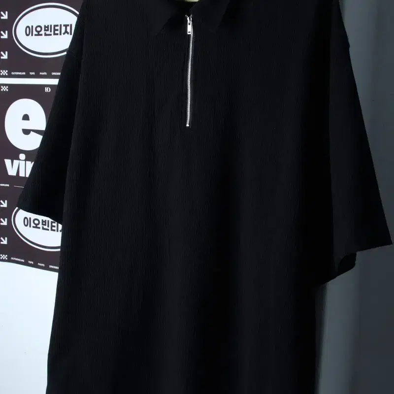 (2XL-3XL) 무신사 스탠다드 반팔 카라 티셔츠 반집업-H36019