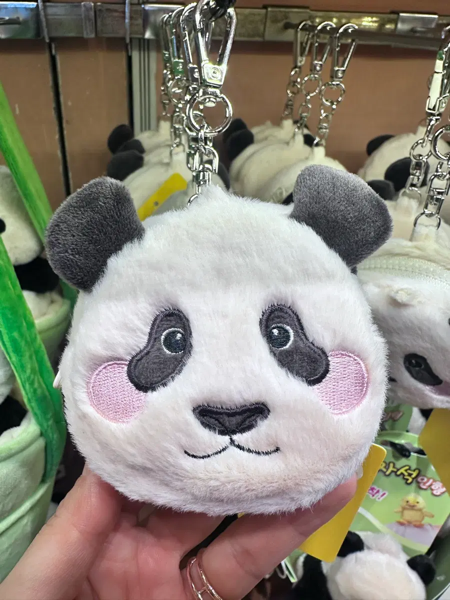 푸바오얼굴 미니파우치키링