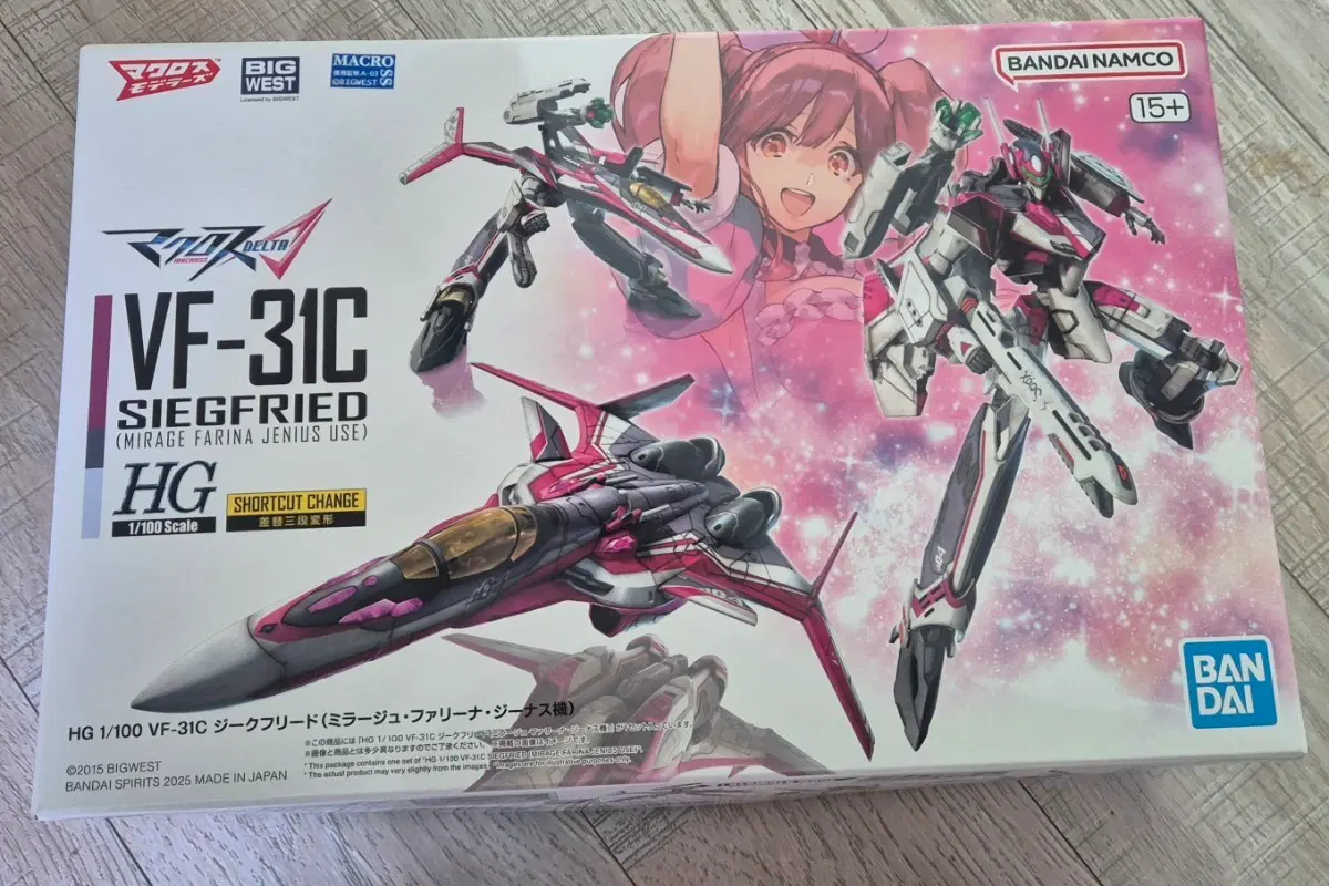 HG 1/100 VF-31C 지크프리드 (미라쥬 파리나 지너스 탑승기)팔아요