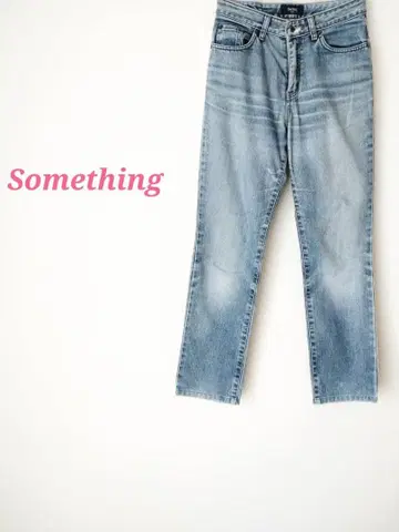 SOMETHING 데님 팬츠 블루 롱 기장 어른스러운 인기 브랜드