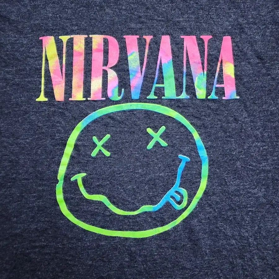 너바나 NIRVANA 레인보우 스마일 밴드티