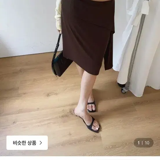 [미디스커트 밴딩스커트] 타나 랩 타이 스판 밴딩 H라인 언발