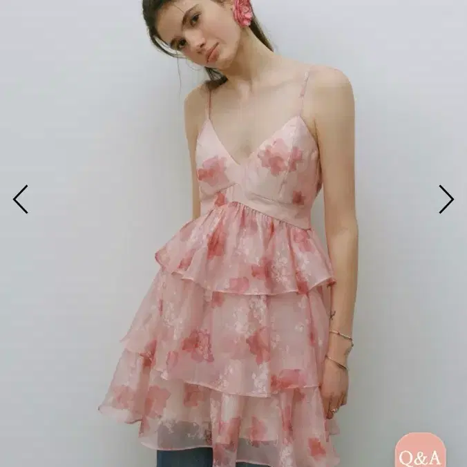 [구해요] 신스텐 스프링 블룸 티어드 미니 원피스