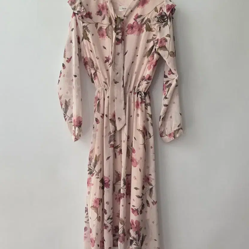1606 Darae 쉬폰 플라워 언발 미디 원피스 F