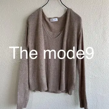 The mode9 앙상블풍 세퍼레이트 니트 가디건 브라운 F