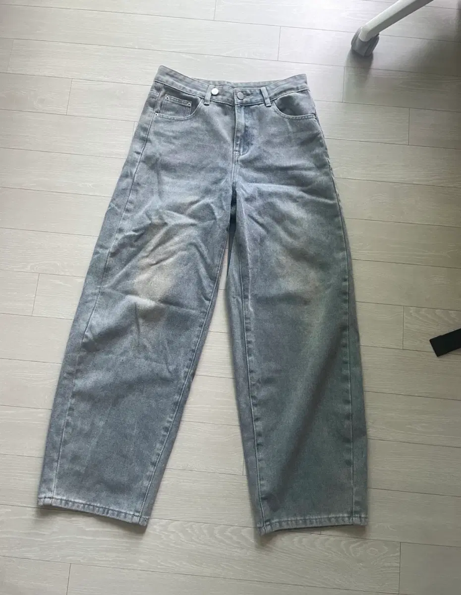 청바지 와이드 팬츠 연청