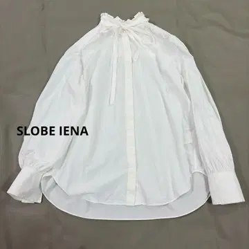 SLOBE IENA 슬로브 이에나 보타이 프릴 블라우스 화이트