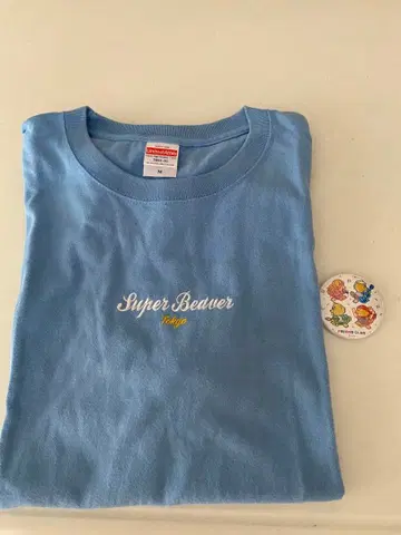 SUPER BEAVER 슈퍼 비버 티셔츠와 캔 배지 M 사이즈