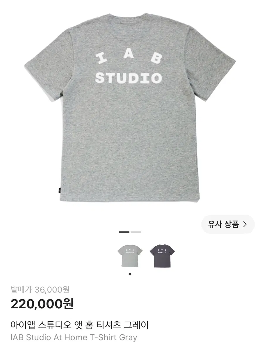[M]아이앱 스튜디오 앳 홈 티셔츠 그레이
