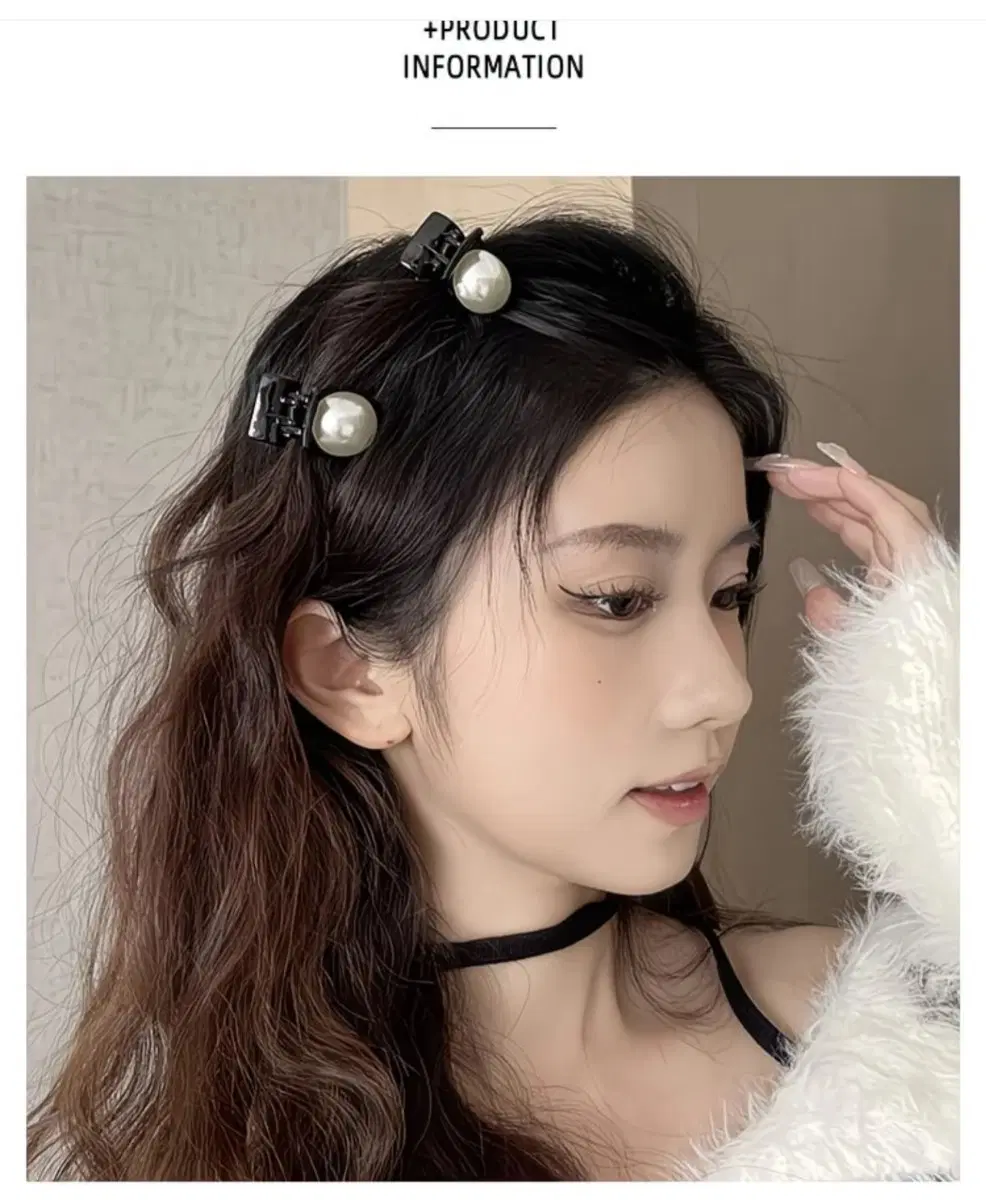 2cm사이즈 블랙 진주 헤어핀4개 일괄(새상품)