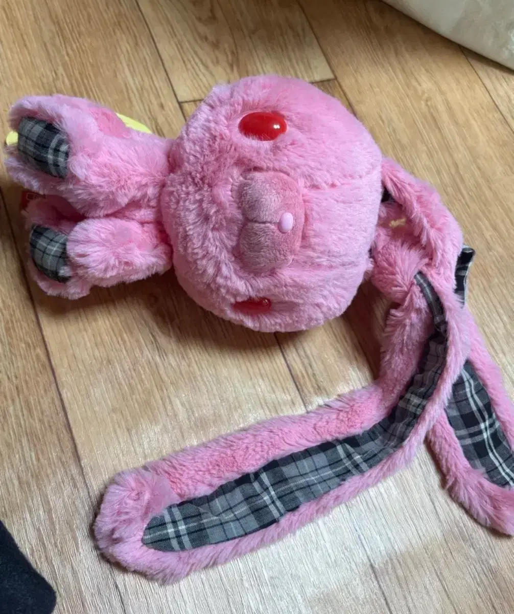 (급전) 희귀 범용토끼 유일매물 체크 핑크 인형