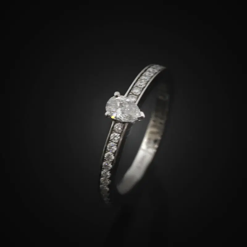 (정품)쇼메 083762 트리옹프 플래티늄 다이아 반지 48호 2.1mm