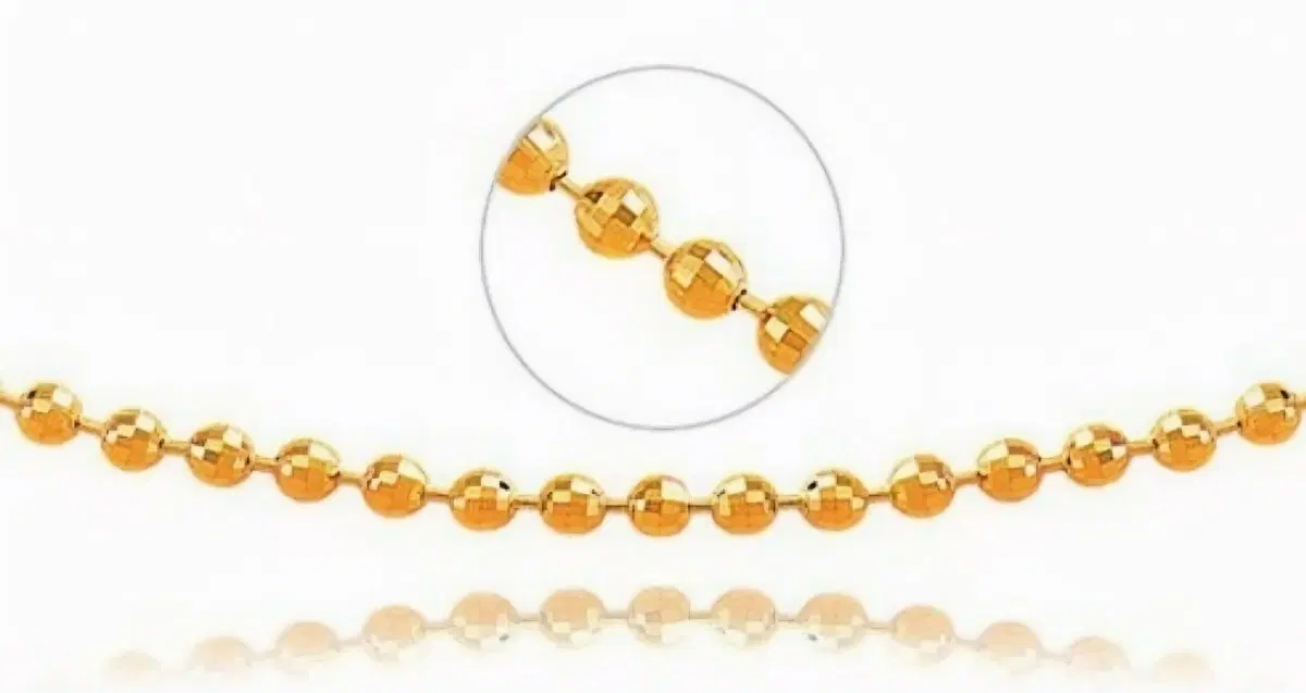 18K 멀티컷 미러볼 3.5mm 목걸이