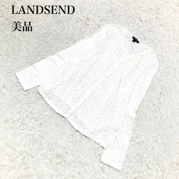 LANDS'END 가디건 긴팔 화이트 M U623