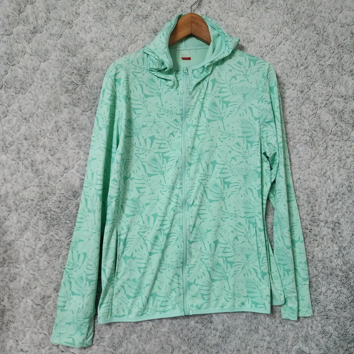 445C [4XL] 패턴 여성 후드 점퍼