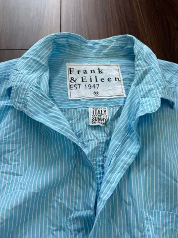 Frank & Eileen 스트라이프 긴팔 셔츠/주름 가공