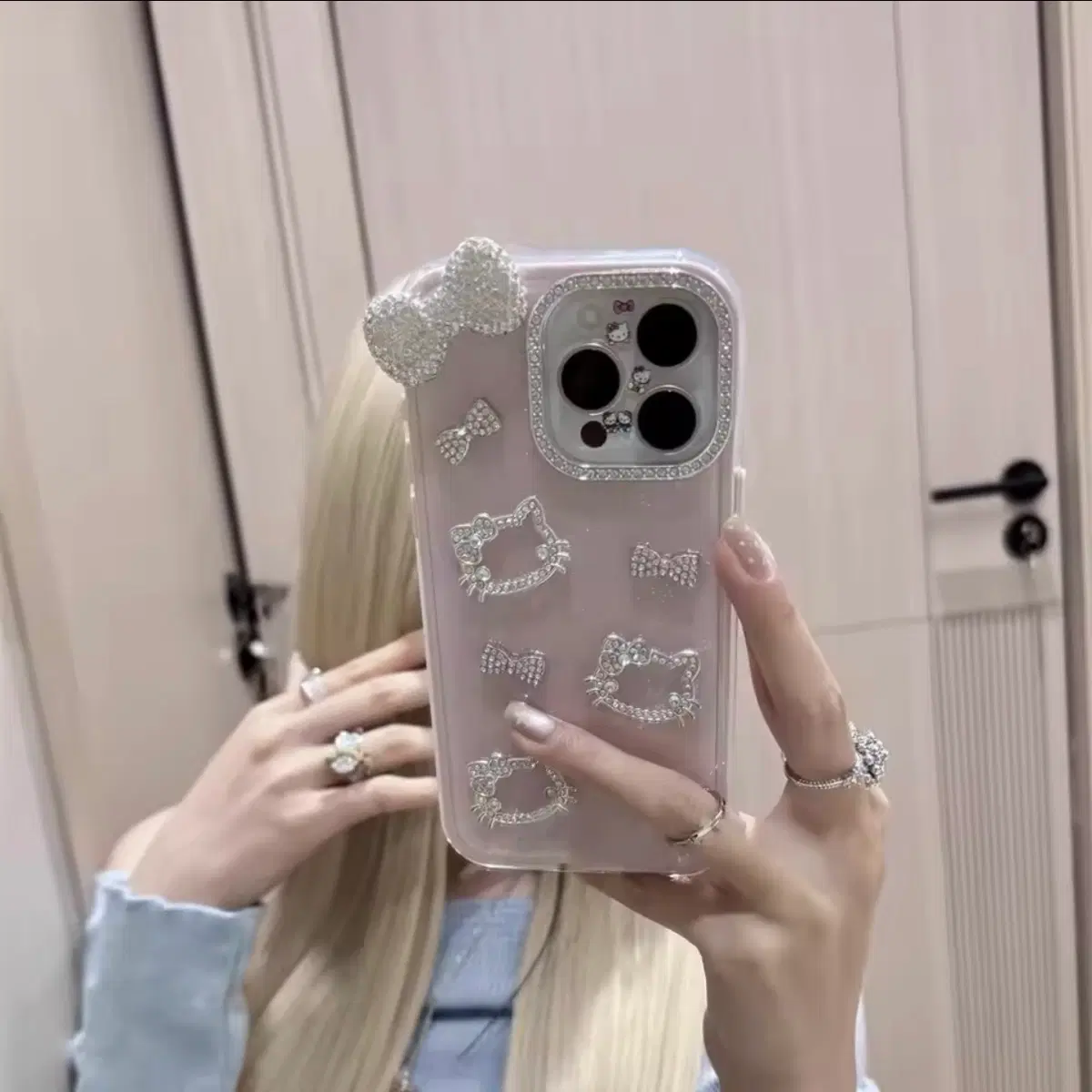 키티 보석 폰케이스 아이폰16pro