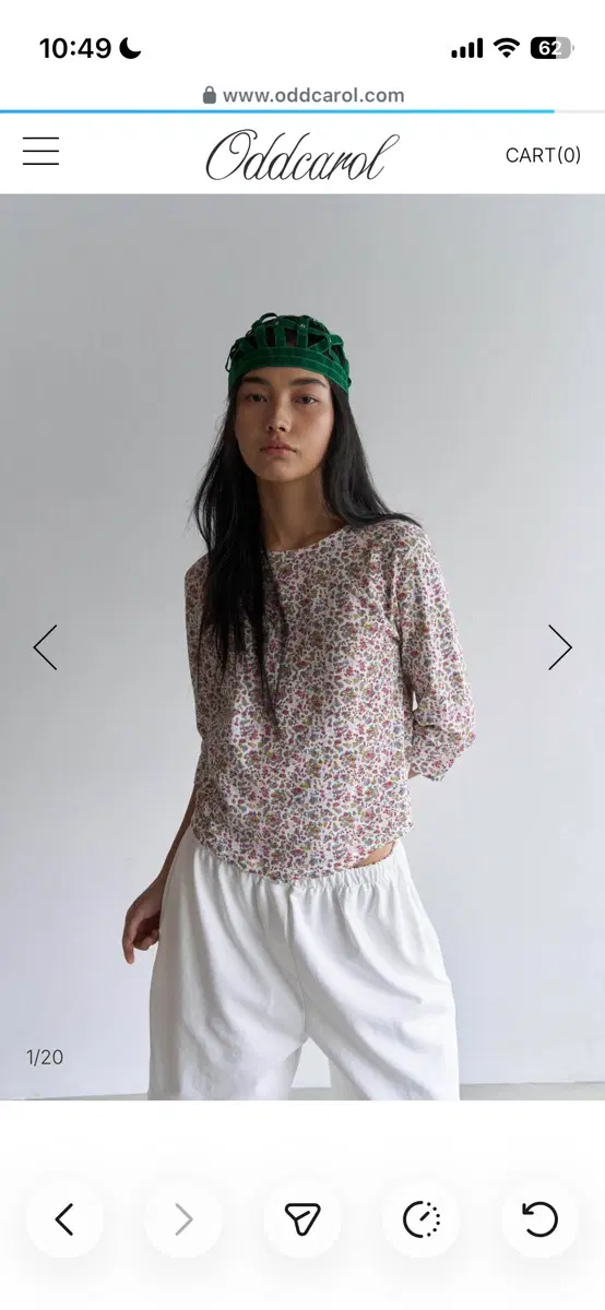 오드캐롤 빈티지 플라워 티셔츠 oddcarol vintage flower top