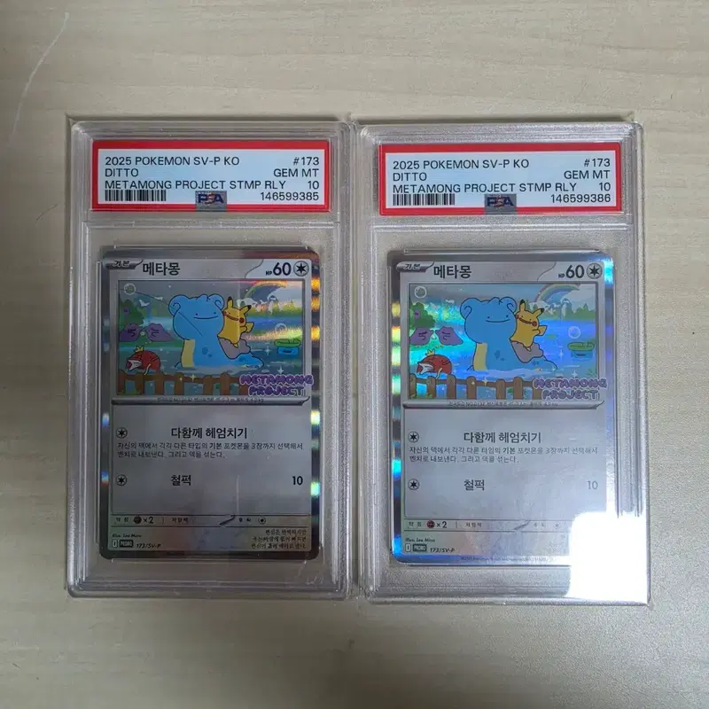 포켓몬 카드 메타몽 프로모 psa10 2연번