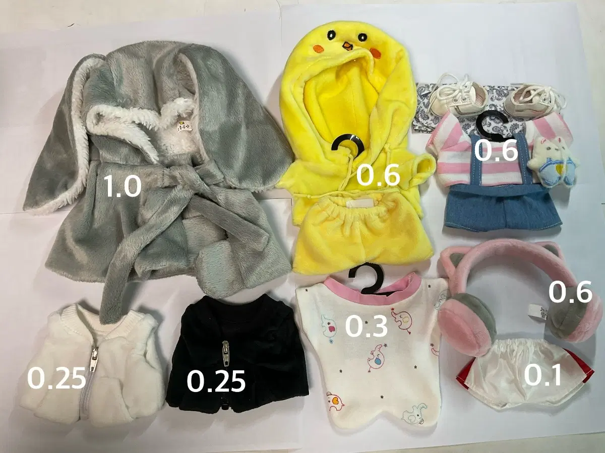 솜인형 옷 20깅 20cm 토끼망토 후드 헤드셋 우주복