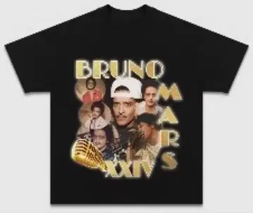[미개봉 새상품] Bruno mars T셔츠 BLACK 블루노마즈 L