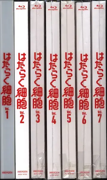 애니메이션 Blu-ray 일하는 세포 완전 생산 한정판 전 7권 세트
