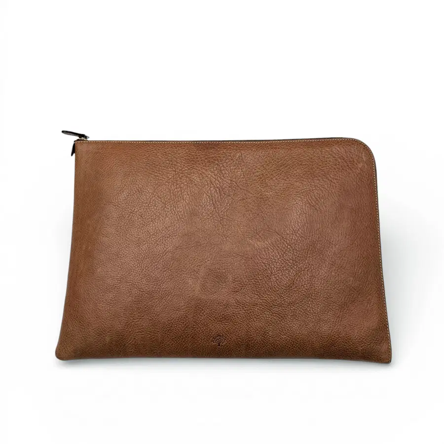 Mulberry 멀버리 정품 브라운 두뚬 엠보가죽 남성 a4수납 라지 다큐먼트 클러치백 포트폴리오 세컨백 중고명품25068