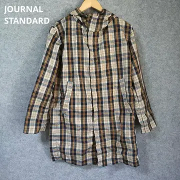 JOURNAL STANDARD 체크 무늬 후드 부착 셔츠