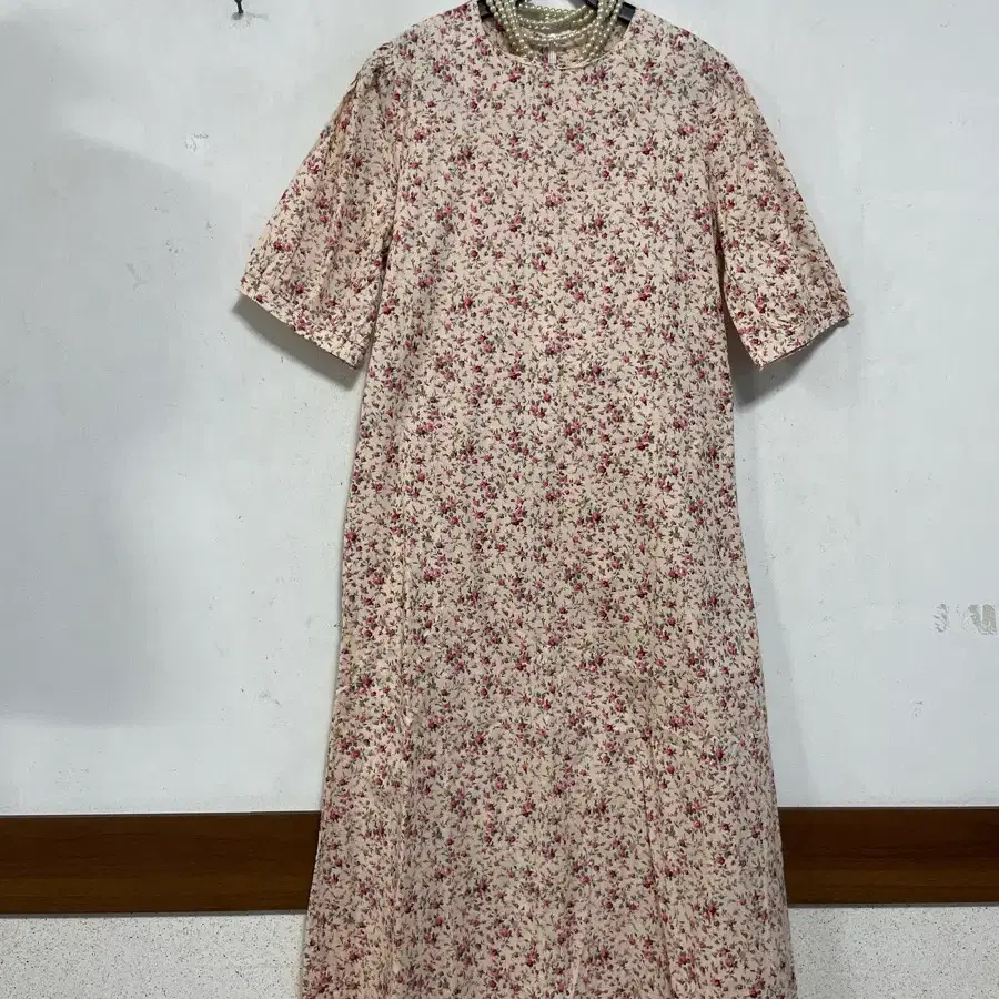 특가새)N6829 soloist 빈티지무드 잔꽃무늬 롱 원피스.면.뒷끈